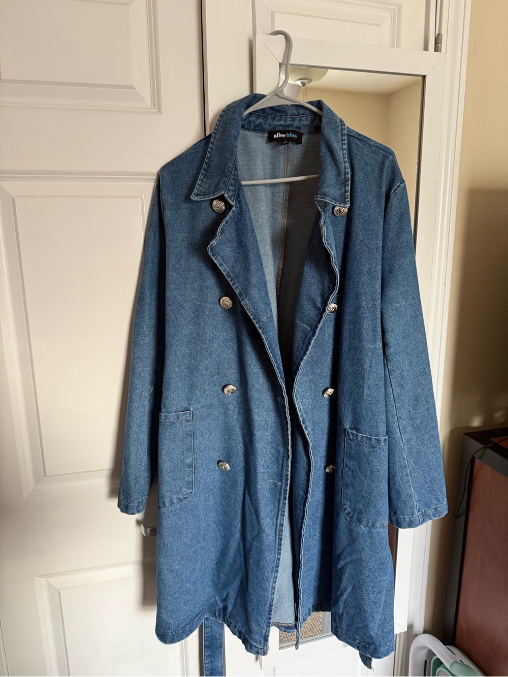 Blue Denim Trench Coat